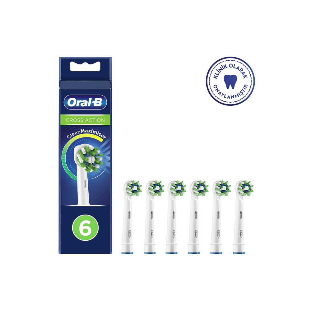 Oral-B Cross Action 6’lı Cleanmaximizer Teknolojili Yedek Fırça Başlığı Şarjlı Diş Fırçası ve Aksesuarları Fiyatı