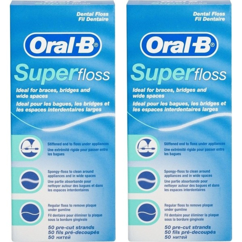 Oral-B Diş Ipi Super Floss 50 Adet x 2 Li Paket Diş İpleri Fiyatı
