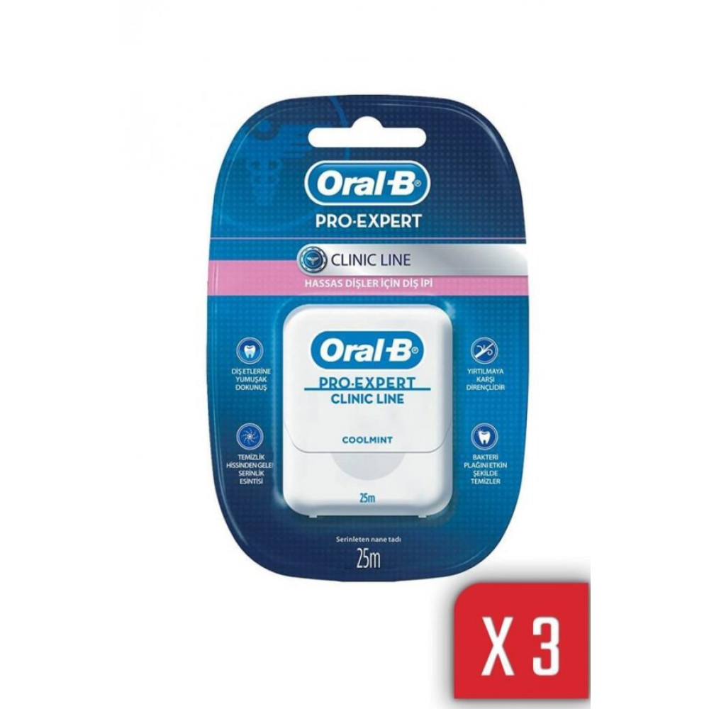 Oral-B Pro-Expert Clinic Line Dis Ipi 25M 3 Adet Diş İpleri Fiyatı