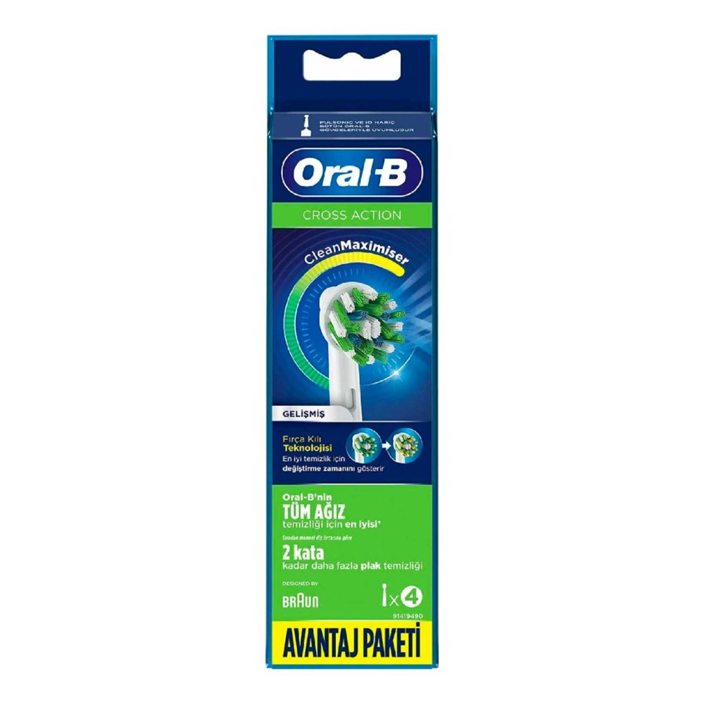 Oral-B Şarjlı Diş Fırçası Yedek Başlık 4'lü Cross Action Clean Maximis Diğer Fiyatı