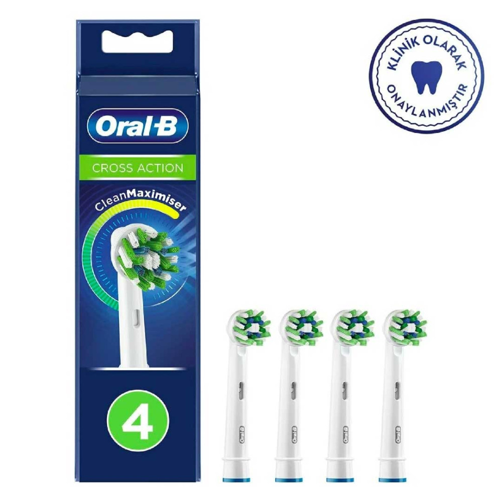 Oral-B Şarjlı Diş Fırçası Yedek Başlık 4'lü Cross Action Clean Maximis