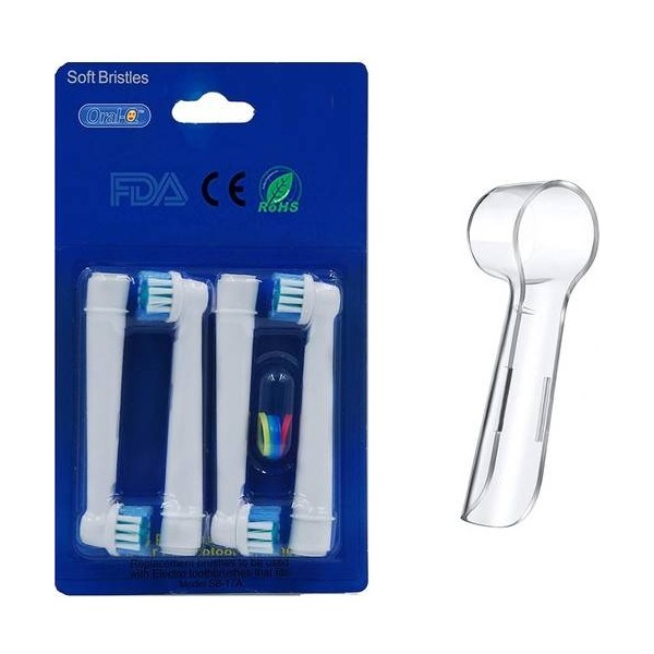 Oral-B Şarjlı Diş Fırçası Uyumlu 4 Adet Yedek Başlık 1 Adet Koruyucu Kapak Şarjlı Diş Fırçası ve Aksesuarları Fiyatı
