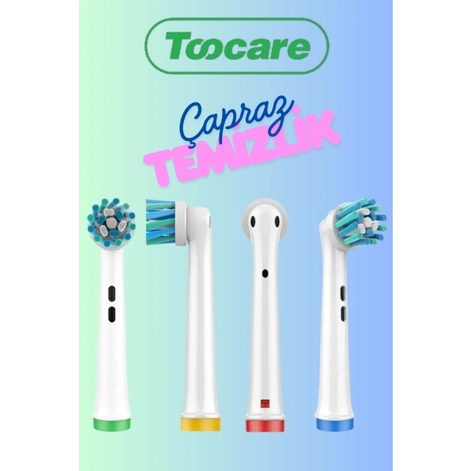 Oral-B Şarjlı ve Pilli Diş Fırçası Uyumlu 4 Adet Muadil Cross Action Yedek Başlık - 1 Diğer Fiyatı