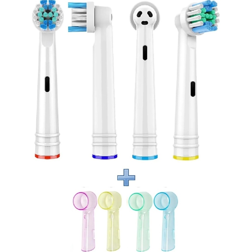 Oral-B Şarjlı ve Pilli Diş Fırçası Uyumlu 4 Adet Yedek Başlık 4 Adet Renkli Koruyucu Kapak - 2 Diğer Fiyatı