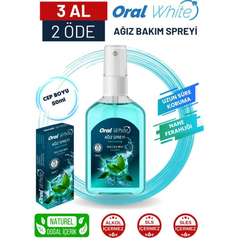 Oral White Cleaning Pro Ağız Kokusu Önleyici Sprey 50ML Ağız Gargara ve Spreyi Fiyatı