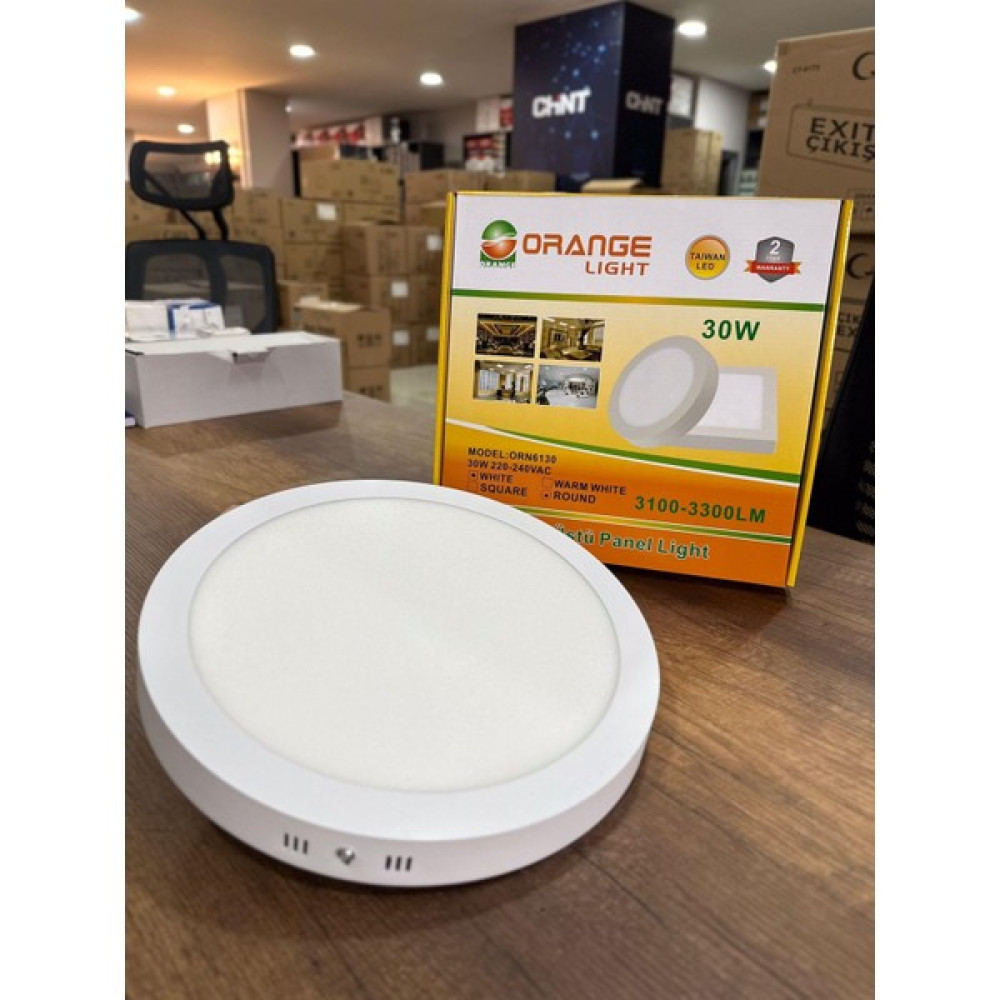 Orange 30W Sıva Üstü LED Panel (Yuvarlak) (Beyaz) - Beyaz Spot Fiyatı