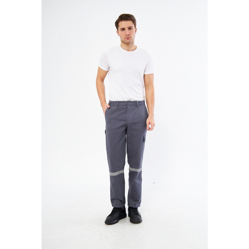 Orange Safety 16/12 Gabardin %100 Pamuk Reflektörlü Kargo Cepli Yazlık Pantolon - Gri - S Giyim & İç Giyim Fiyatı