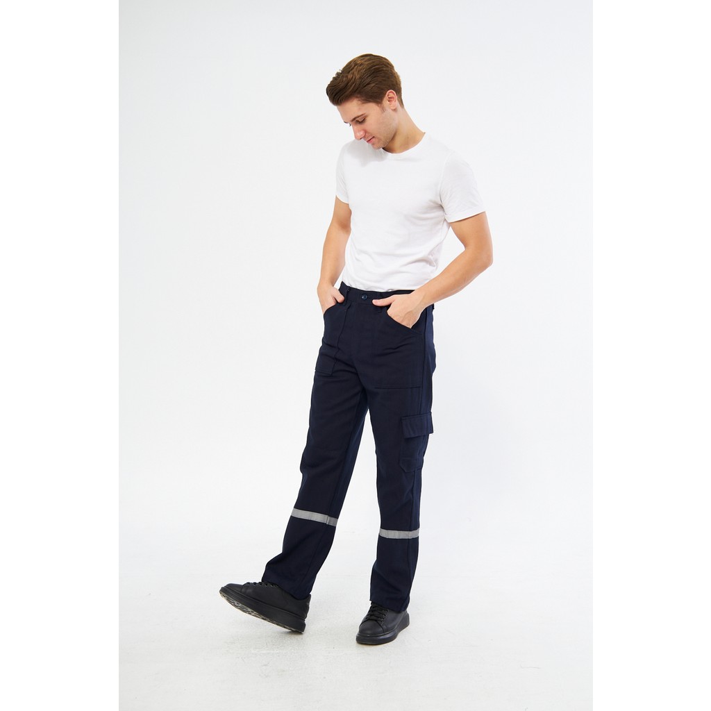 Orange Safety 16/12 Gabardin %100 Pamuk Reflektörlü Kargo Cepli Yazlık Pantolon - Lacivert - XL Giyim & İç Giyim Fiyatı