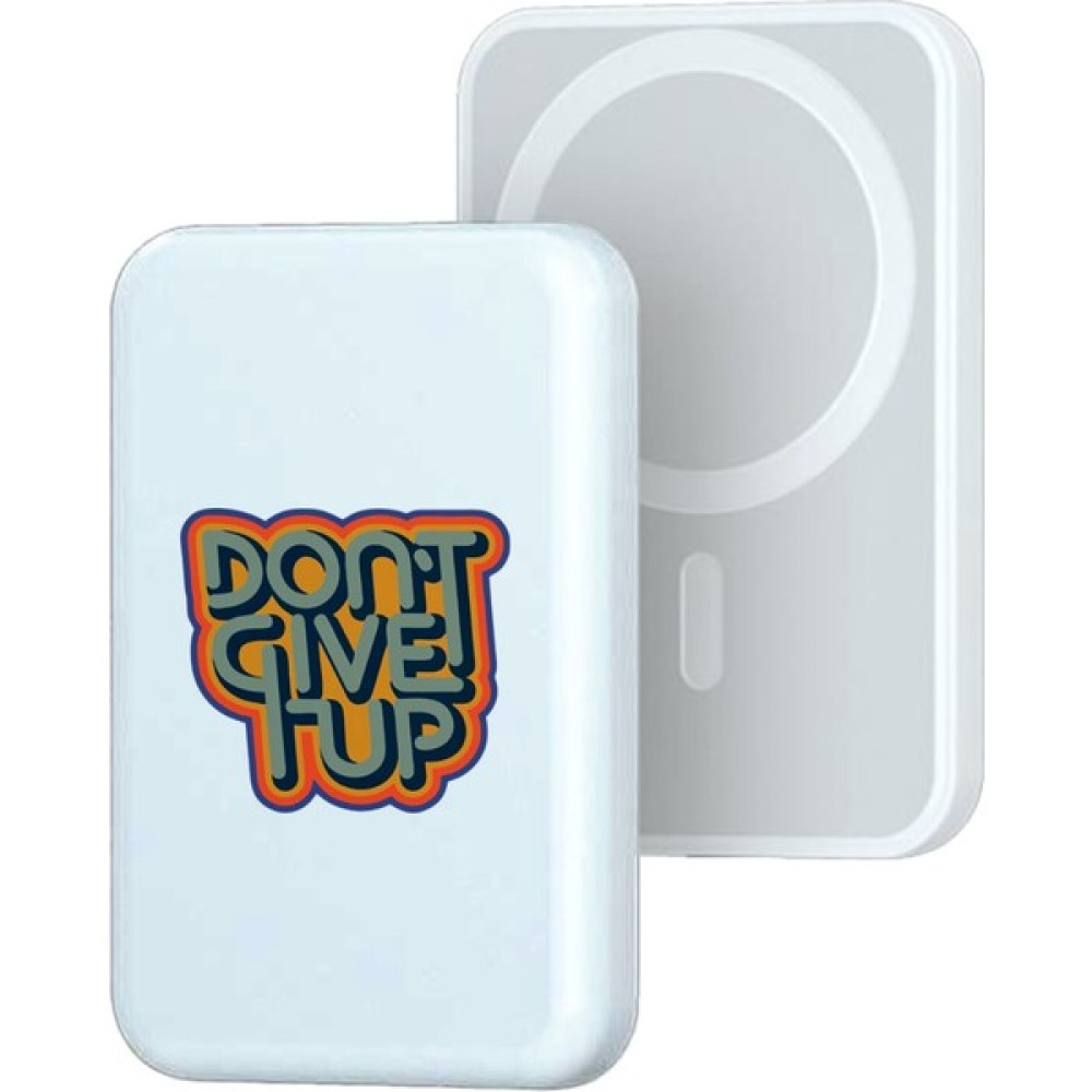 Oranlı Promosyon Powerbank Magsafe 5000 Mah Kablosuz Şarjlı Telefonlarla Uyumlu Dont Give Up Desenli - Beyaz Oto Boyaları Fiyatı
