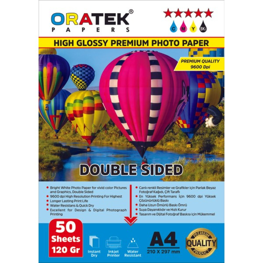 Oratek Epson L8180 Fotoğraf Kağıdı A4 Premium Parlak 120 gr 50 Adet Fotoğraf Kağıtları & Asetatlar Fiyatı