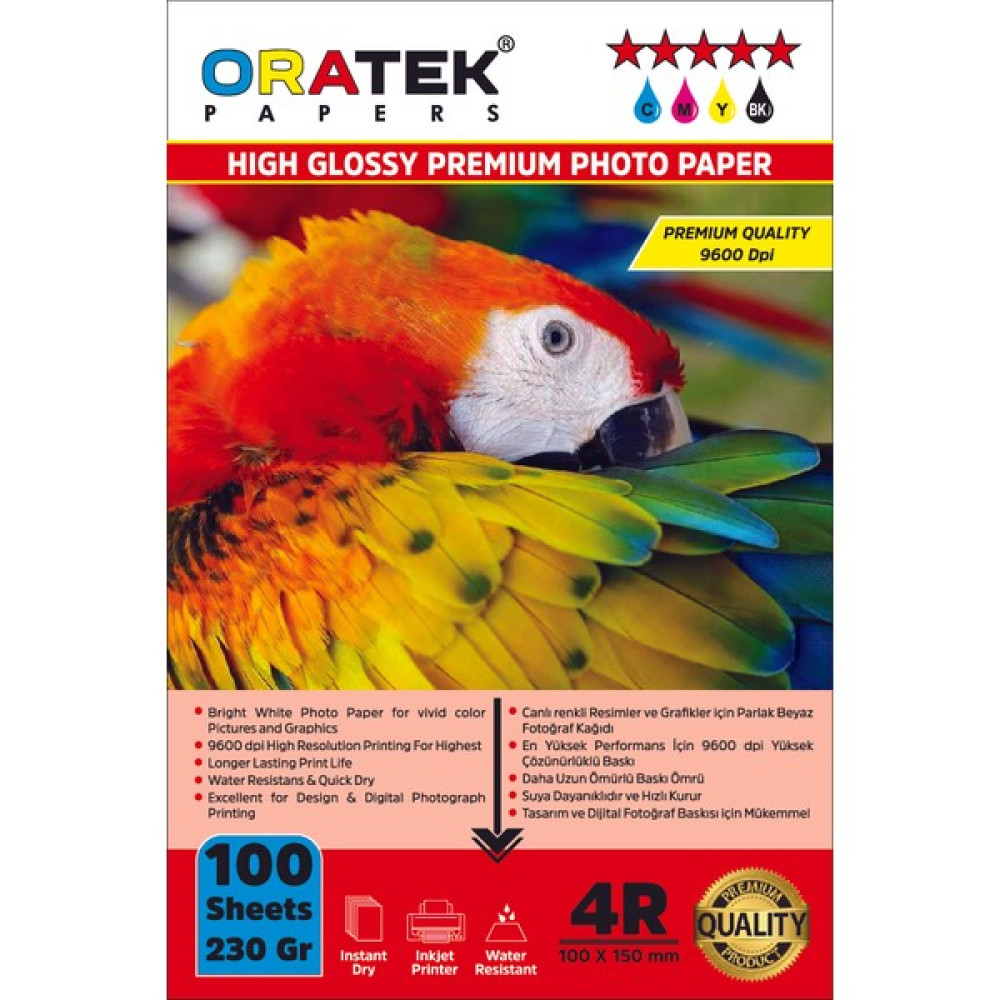 Oratek Epson Yazıcılar Için Uyumlu Evertday Premium Parlak 10X15CM Fotoğraf Kağıdı 230 Gr. 100 Adet Fotoğraf Kağıtları & Asetatlar Fiyatı