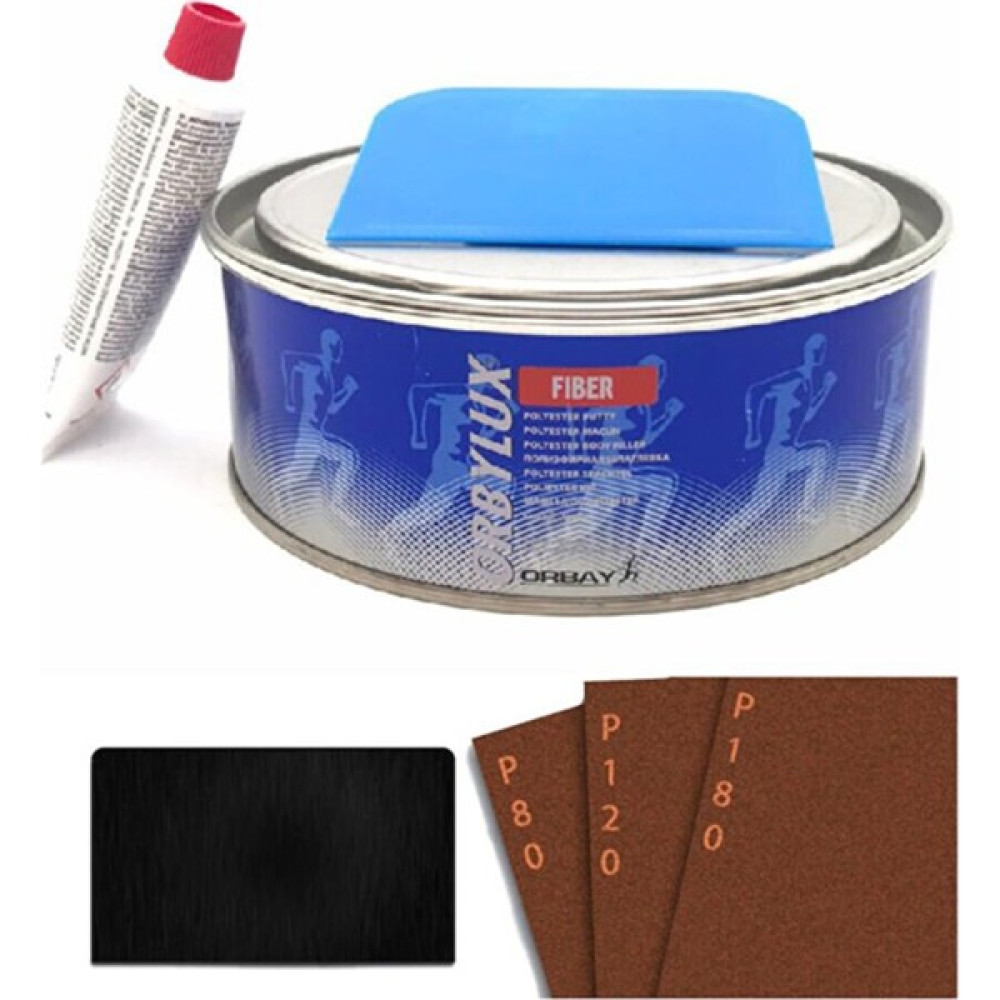 Orbay Fiber Elyaf Macun 1800 gr Set + 3 Adet Zımpara ve 1 Adet Macun Çeliği Oto Bakım & Temizlik Ürünleri Fiyatı
