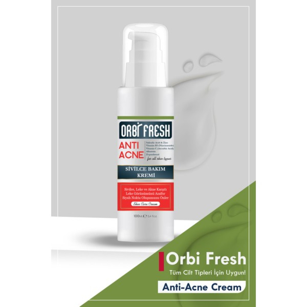 Orbifresh Akne Önleyici, Akne Karşıtı, Siyah Nokta ve Leke,giderici, YÜZ KREMI 100 ML Akne ve Sivilce Bakımı Fiyatı