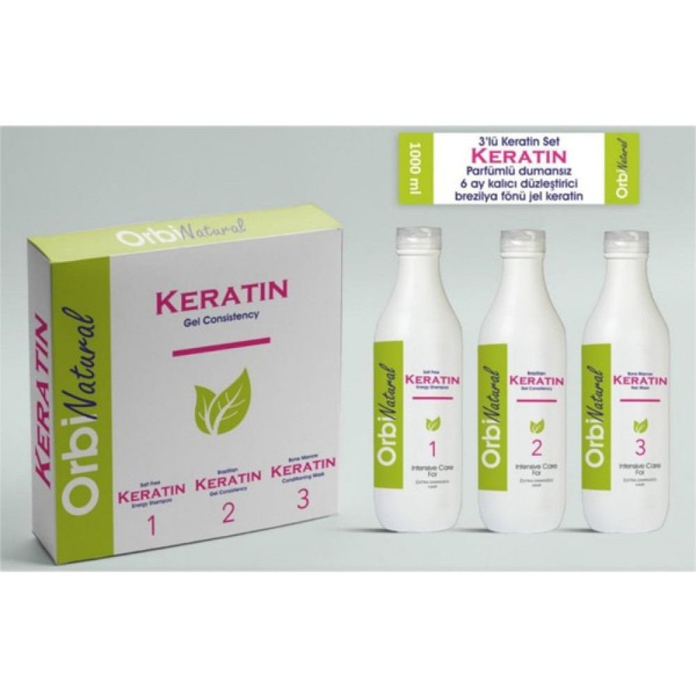 Orbifresh Orbi Fresh Natural 3 x 1000 ml Kokusuz Dumansız Jel Keratin Set 3'lü Brezilya Fönü Keratin Saç Bakım Maskeleri & Serumlar & Spreyler Fiyatı