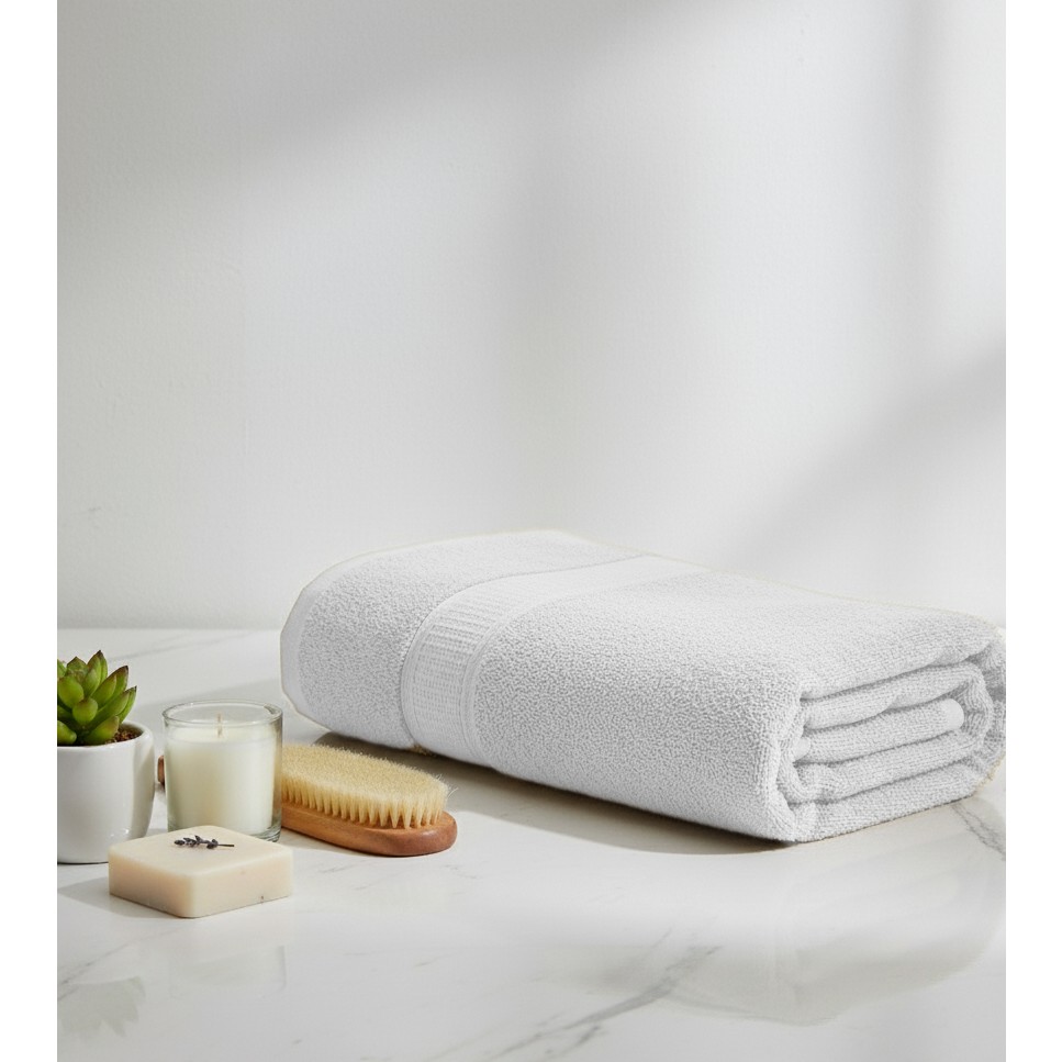 Orbit %100 Pamuk Lüks Banyo Havlusu | 90X150 Jumbo Boy | Yüksek Emici, Yumuşak Konfor - 90 x 150 cm - Beyaz El / Yüz Havlusu Fiyatı