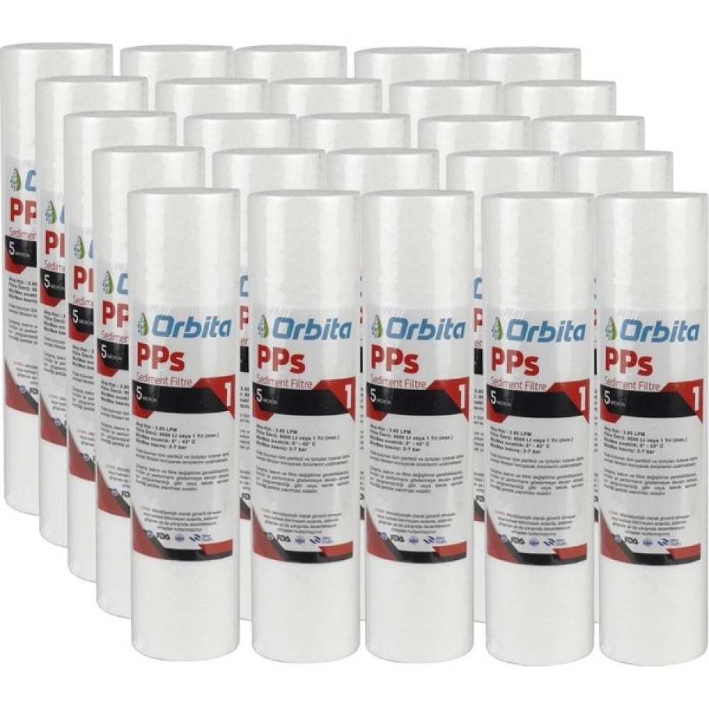 Orbita Toptan Orbita 10 Inç 5 Mikron Sediment Spun Pp Filtre 25 Adet 1 Koli - Arıtma Bahçe Makinesi Aksesuar & Yedek Parça Fiyatı