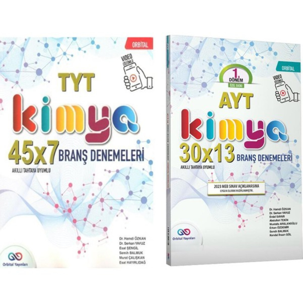 Orbital Yayınları TYT - AYT Kimya Deneme Seti 2 Kitap Temel Yeterlilik Testi (TYT) Fiyatı