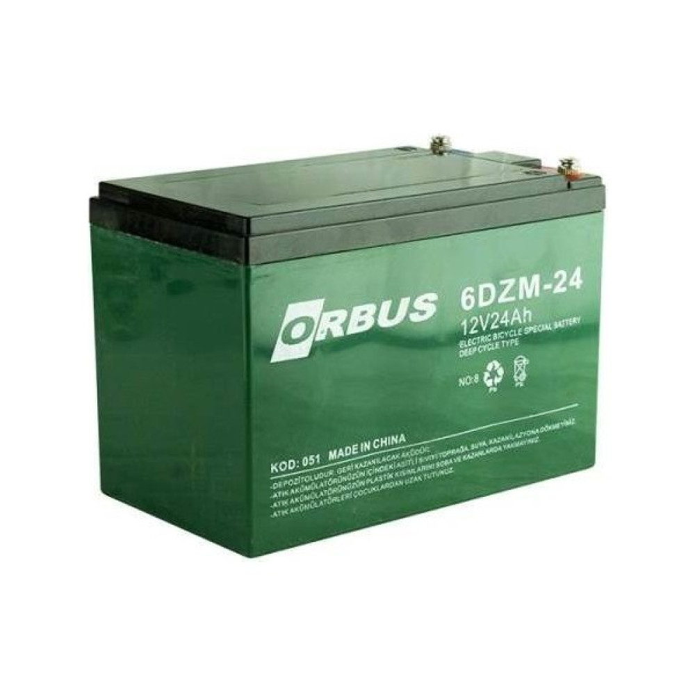 Orbus 12V 24AH 12 Volt 24 Amper 12 V 24 Ah Akü 12V24AH 6-Dzm-24 6dzm-24 Akü Fiyatı