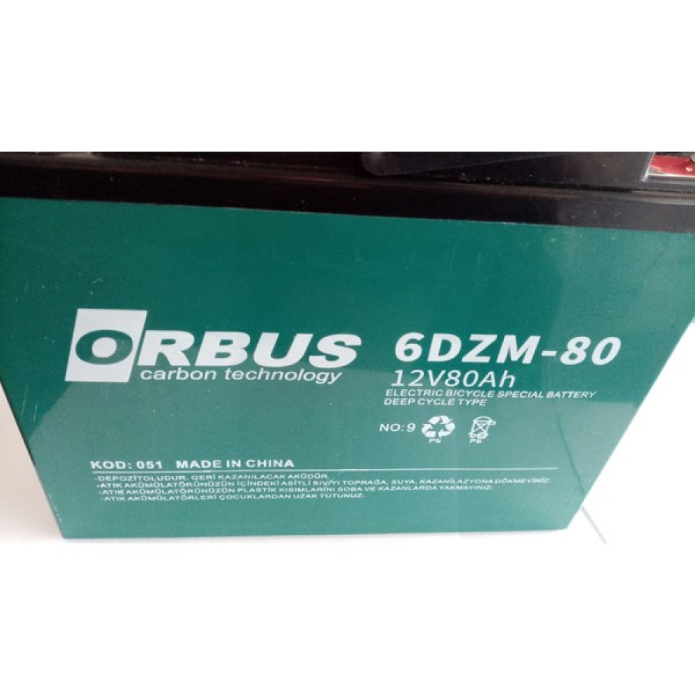 Orbus 12V 80AH Agm Elektrikli Motosiklet Aküsü ( 60AH ile Uyumlu ) Akü Fiyatı