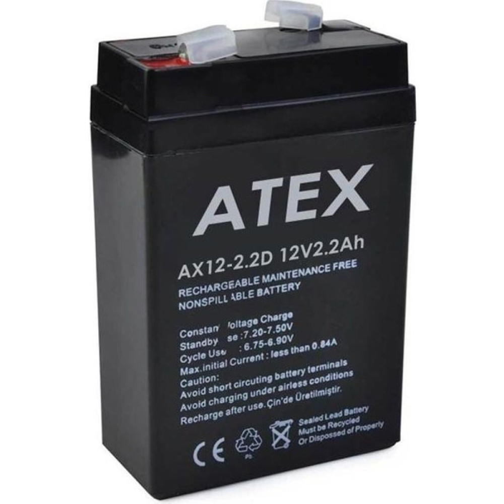 Orbus Akü 12 Volt 2.2 Amper Dik Kare Atex ( 70 x 46 x 101 mm ) 1 Ah Akü Fiyatı