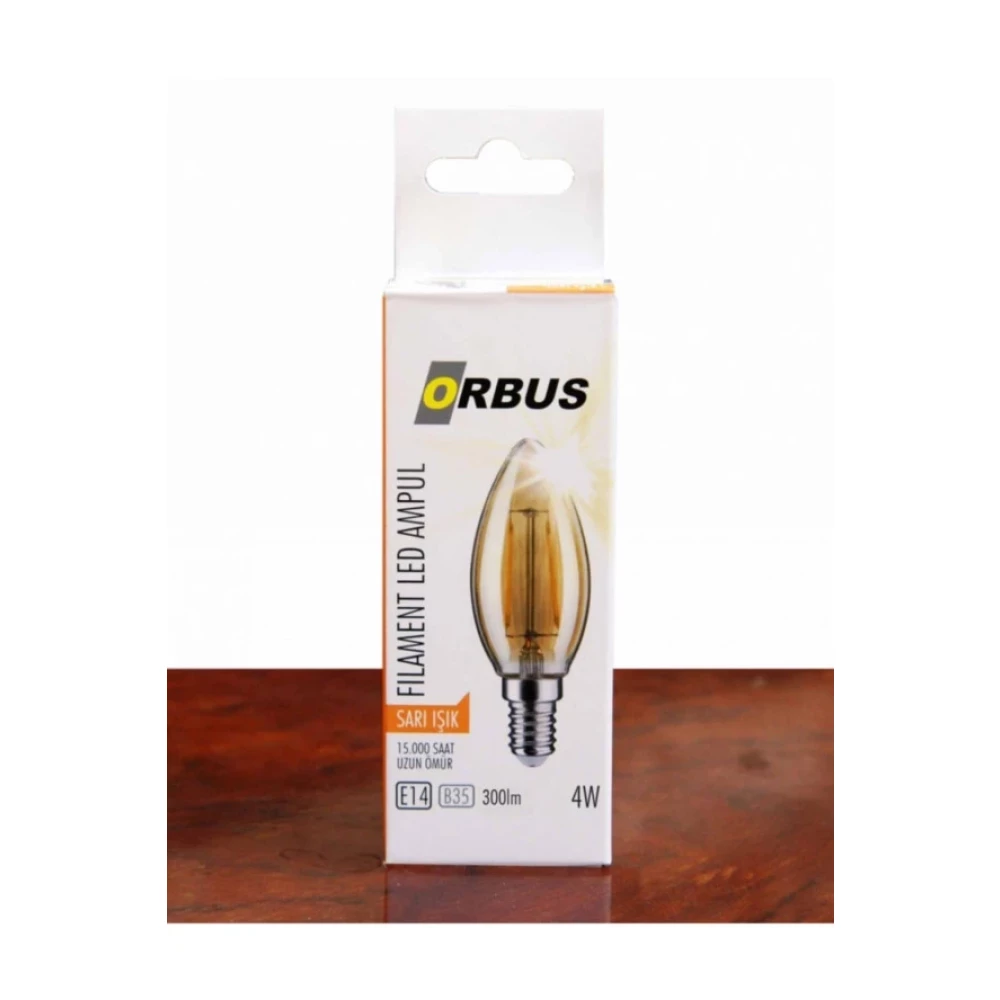 Orbus Dekoratif Amber Sari Isik E14 4W Led Ampul Elektrik ve Aydınlatma Fiyatı
