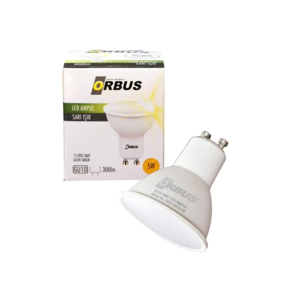 Orbus Gu10 Starter Duylu 5Watt Sari Isik Led Ampul Klasik Ampul Fiyatı