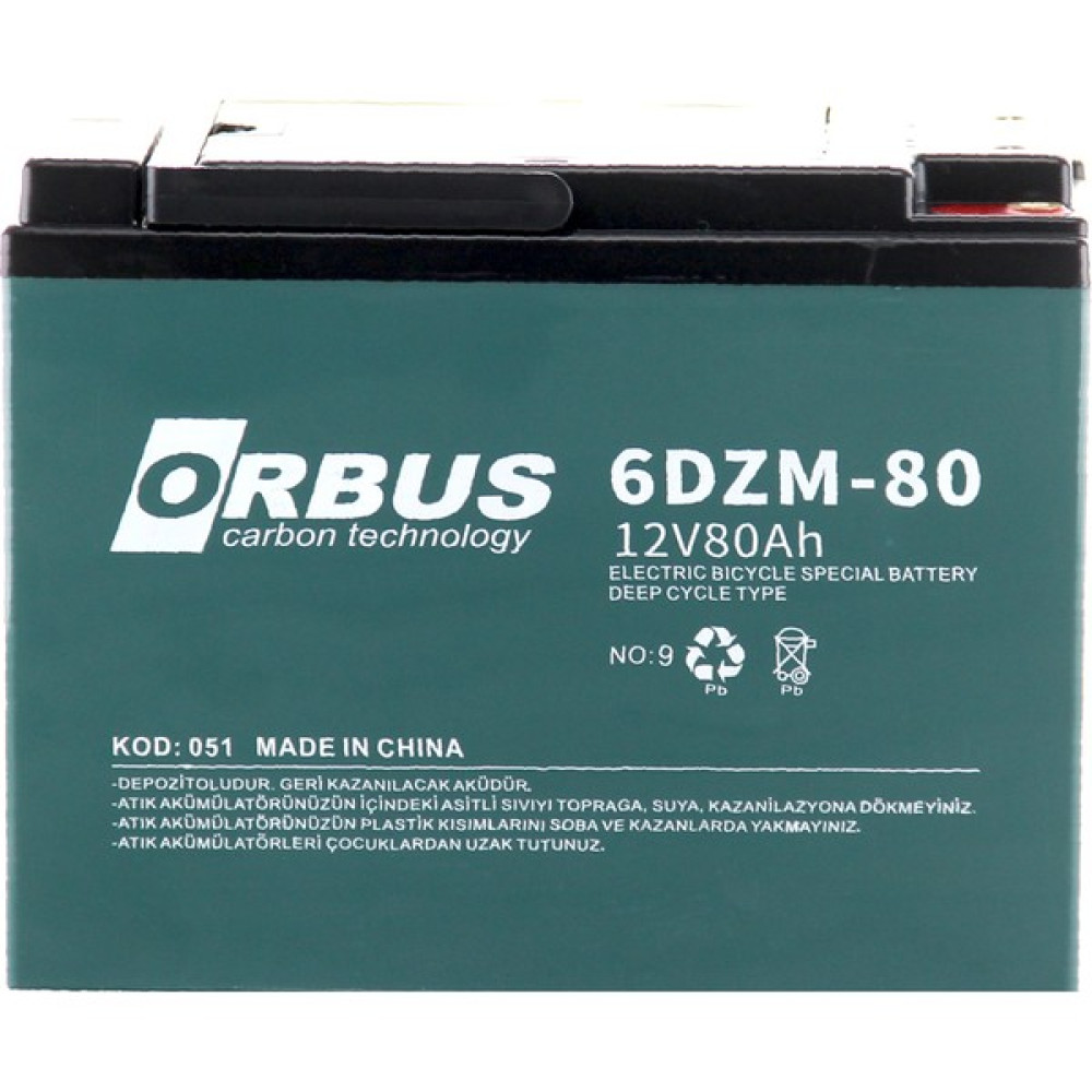 Orbus Jel Akü 12 V - 80 Ah ( Üretim Yılı : 2023 ) Akü Fiyatı