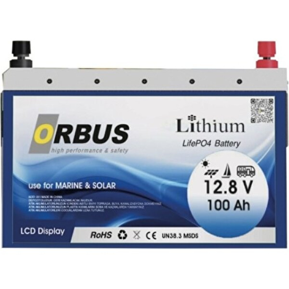 Orbus Lıt 12V/100AH Alçak Voltaj Lityum Batarya 1,2kwh Akü Fiyatı