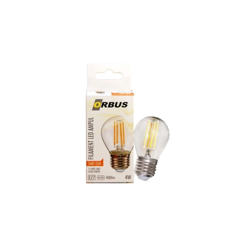 Orbus Orb-Gc45 Mum 4W E27 Seffaf Dekoratif Led Filament Ampul Klasik Ampul Fiyatı