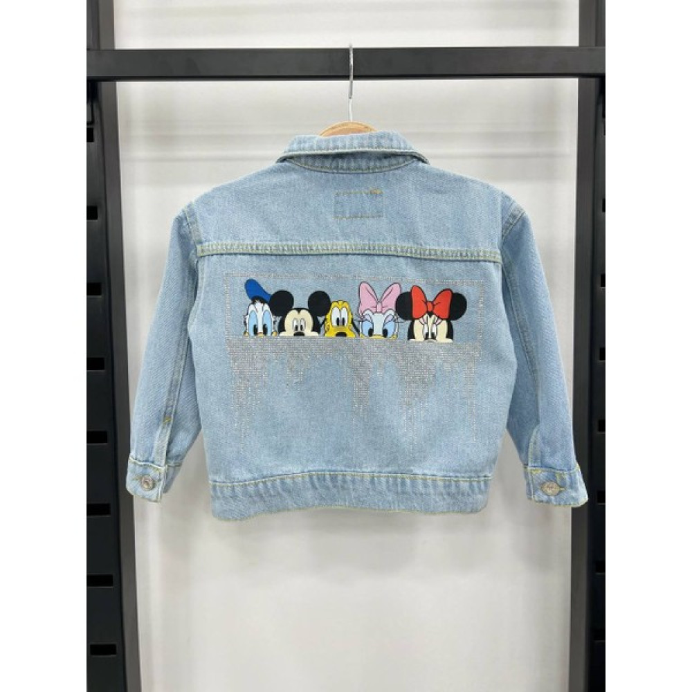 Orca Kids Fashion Minnie Mause Sırt Taş Detaylı Kot Ceket Bayan Ceket Fiyatı