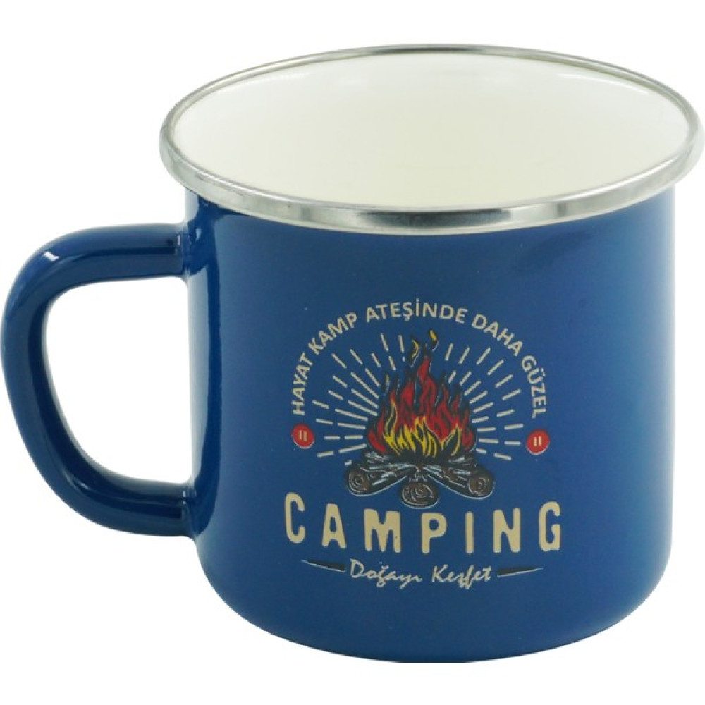 Orcamp Kamp Retro Emaye Kupa Bardak Mug - Mavi Fincan / Bardak / Kahve Takımı Fiyatı