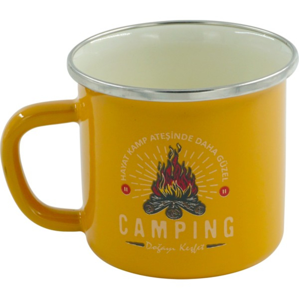 Orcamp Kamp Retro Emaye Kupa Bardak Mug - Sarı Fincan / Bardak / Kahve Takımı Fiyatı