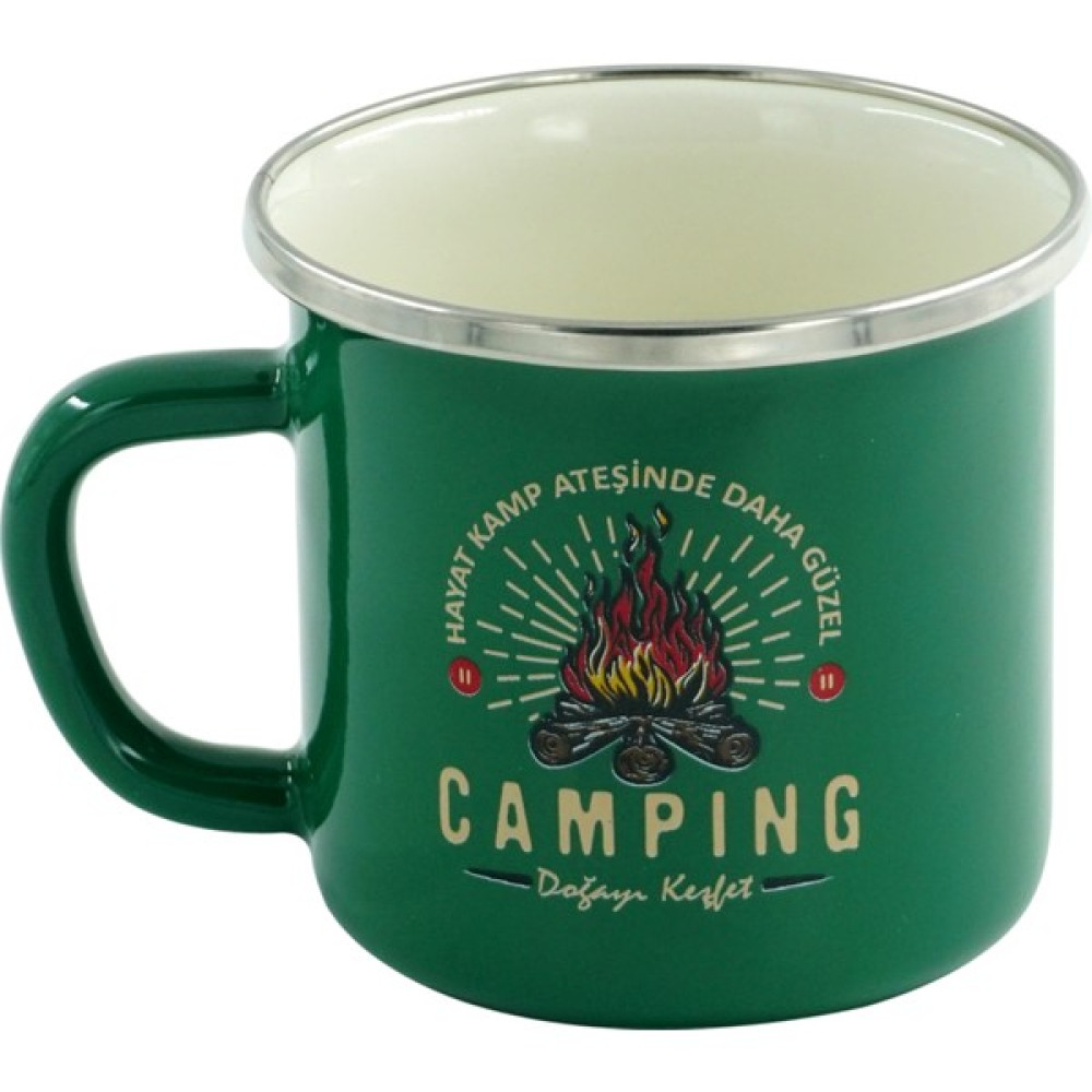 Orcamp Kamp Retro Emaye Kupa Bardak Mug - Yeşil Fincan / Bardak / Kahve Takımı Fiyatı