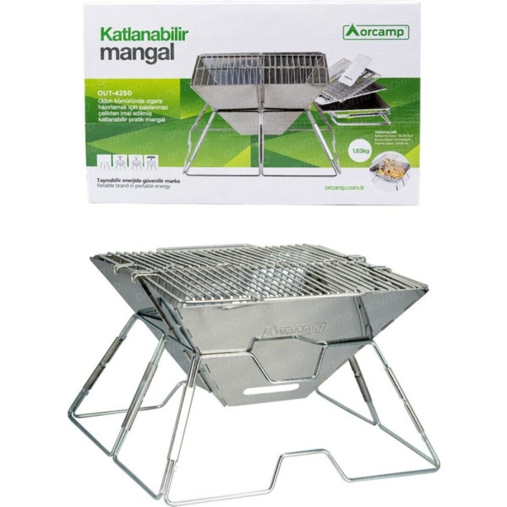 Orcamp Katlanabilir Paslanmaz Çelik Mangal + Taşıma Çantası Bahçe Mangalı & Barbekü Fiyatı