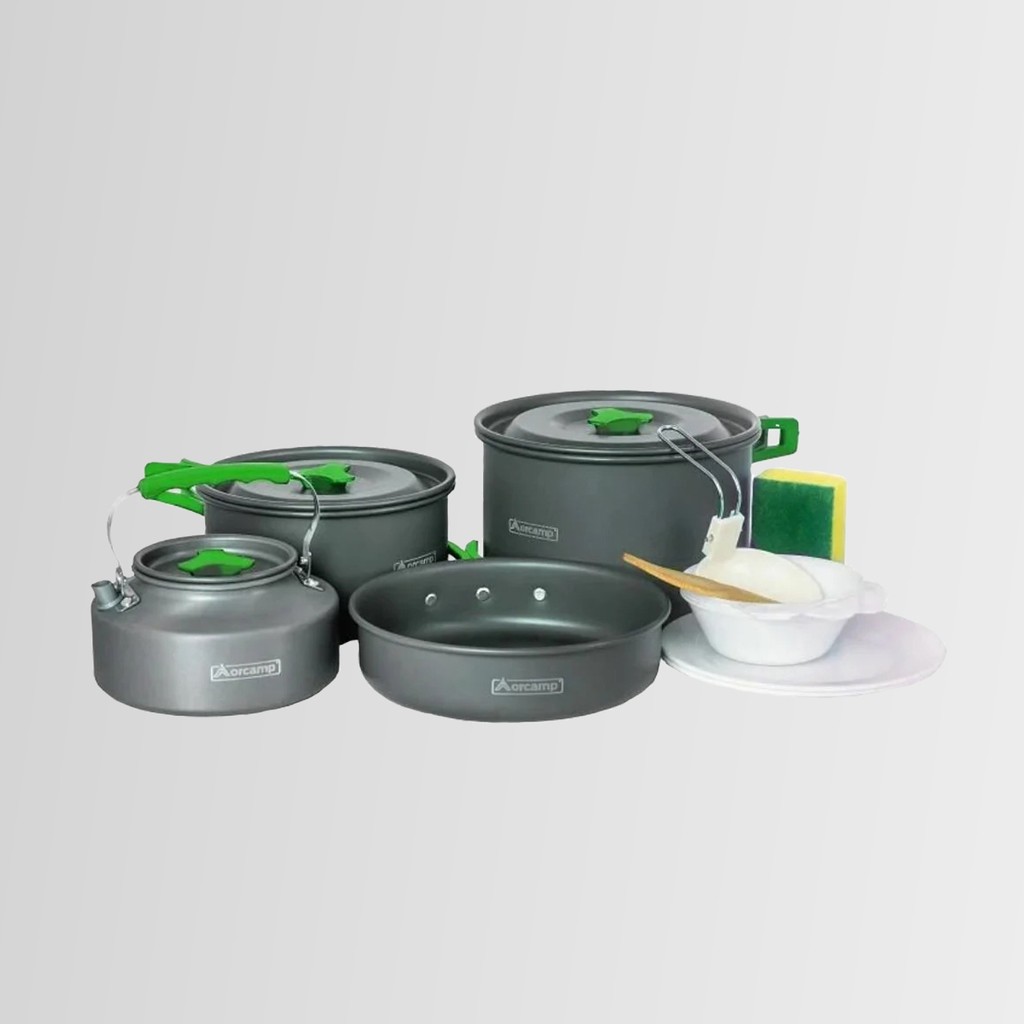 Orcamp OUT-1050 Outdoor Yemek Kapları -4'lü Kamp Tencere Tava Çaydanlık Seti Tencereler Fiyatı