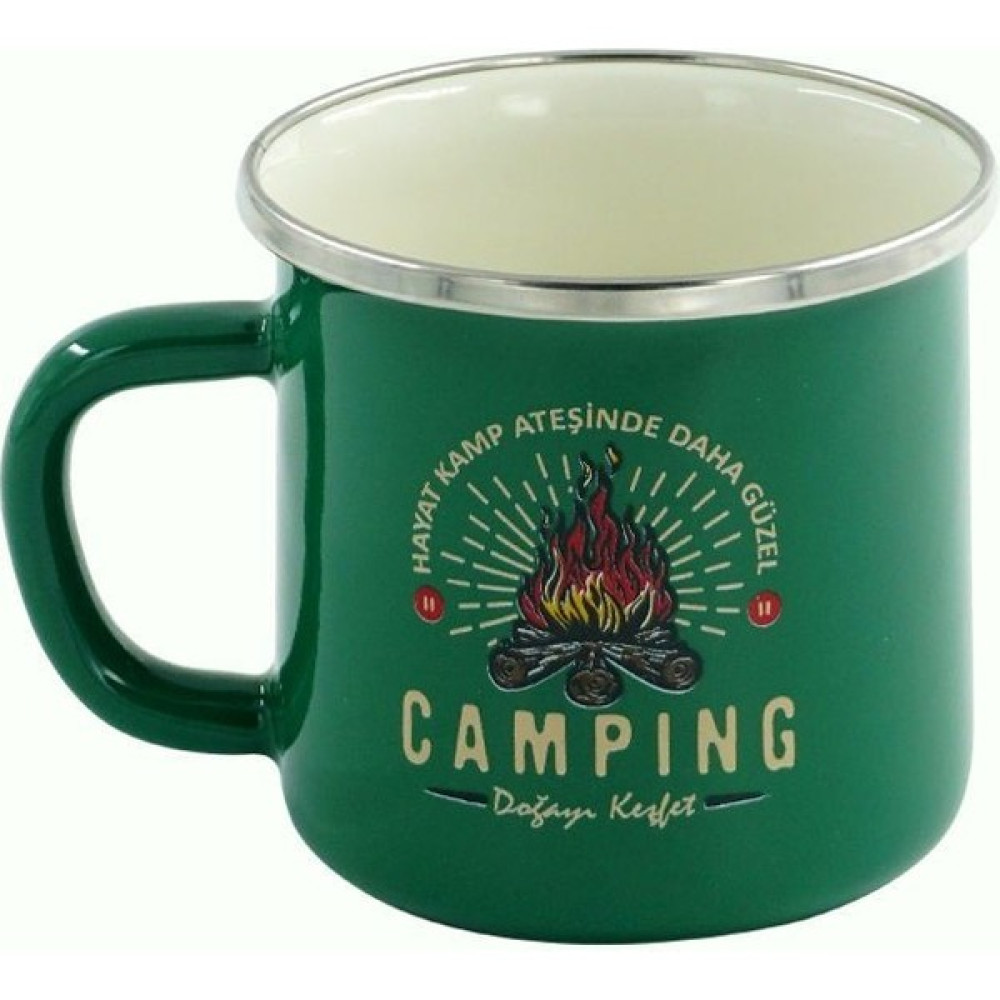 Orcamp Retro Emaye Kupa Bardak Camping 330 cc ( Yeşil ) Kamp Mutfağı Fiyatı