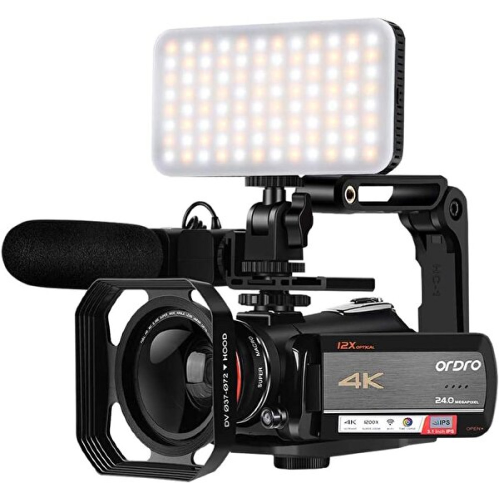 Ordro AC5 12X Optik Yakınlaştırma UHD 4K 3.1" IPS Video Kamera Dijital Video Kameralar Fiyatı