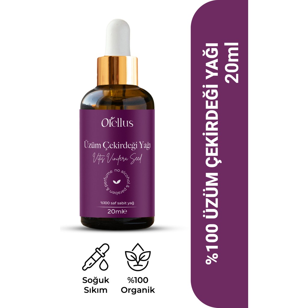 Orellus Üzüm Çekirdeği Yağı %100 Soğuk Press ve Doğal 20 ml Bitkisel Yağlar Fiyatı
