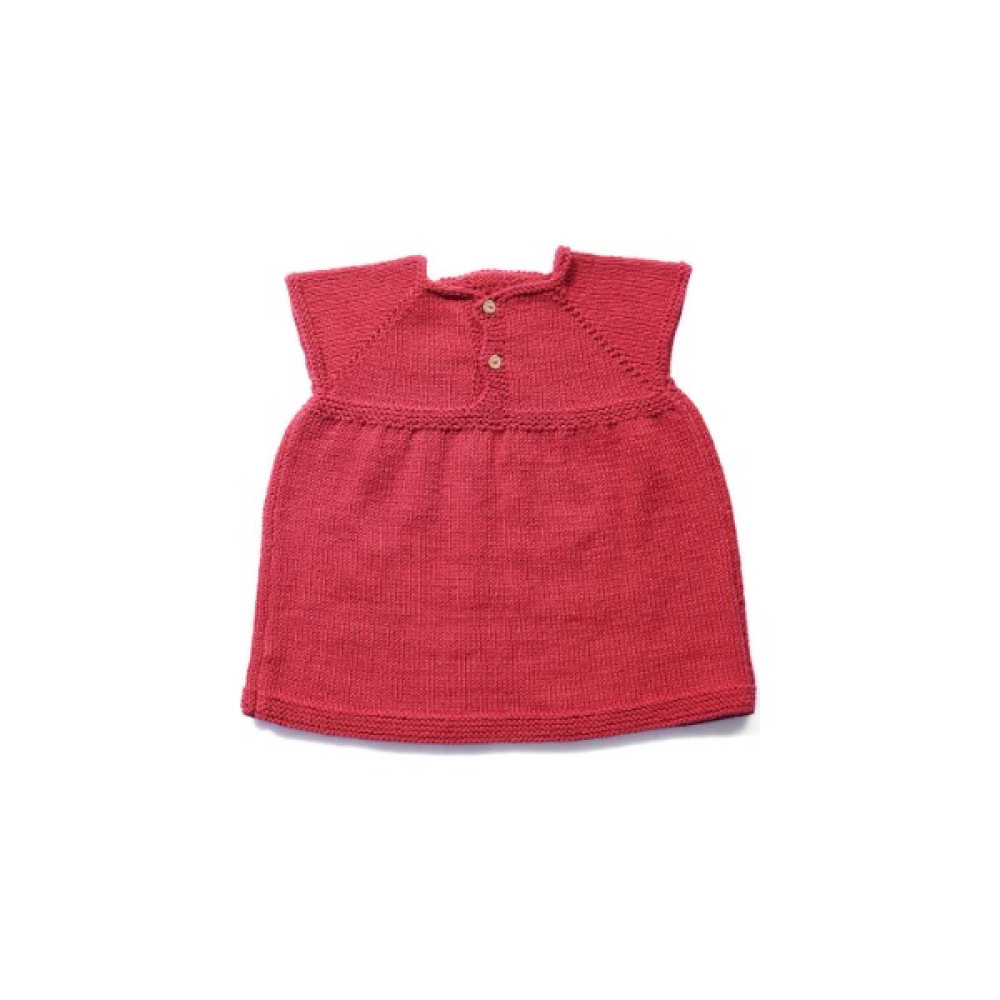Orgaknits Baby El Örgüsü Bebek Kırmızı Kız Elbise ,( Organik Pamuk) Bebek Elbisesi Fiyatı