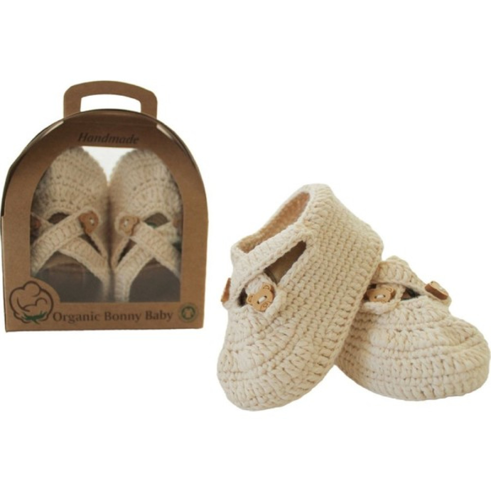 Organic Bonny Baby Bebek Patiği Organic Bonny Baby El Yapımı Bebek Patiği Krem 0 - 12 Ay Bebek Ayakkabısı Fiyatı