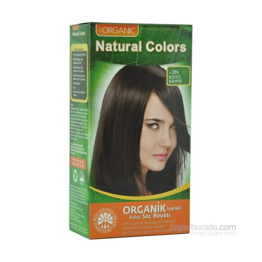 Organic Natural Colors 3N Koyu Kahve Saç Boyası Saç Boyası Fiyatı