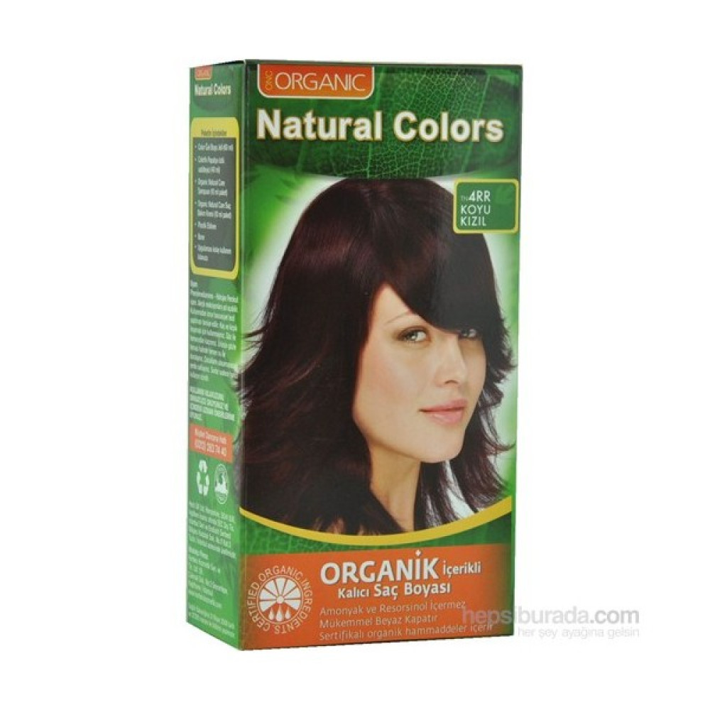 Organic Natural Colors 4Rr Koyu Kızıl Saç Boyası Saç Boyası Fiyatı