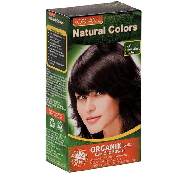 Organic Natural Colors 6C Koyu Küllü Kumral Saç Boyası Saç Boyası Fiyatı