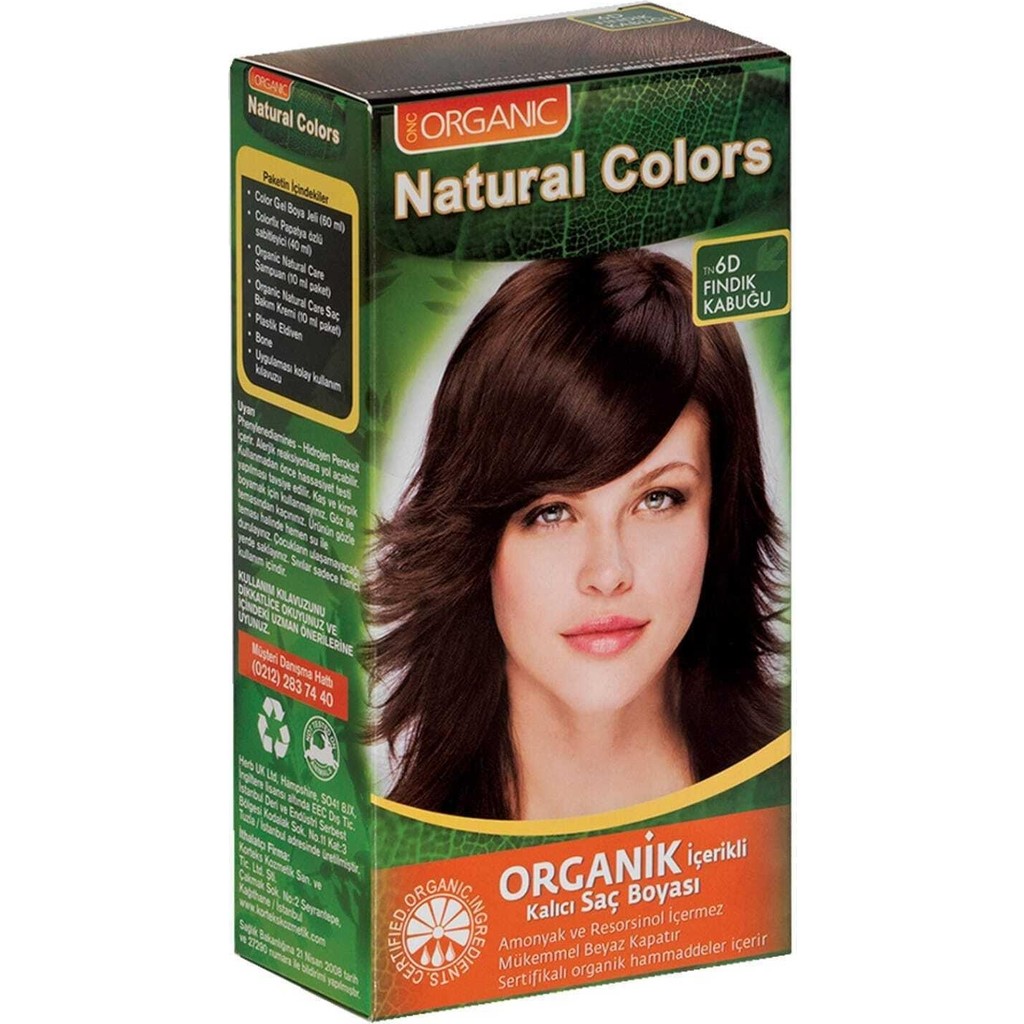 Organic Natural Colors 6d Fındık Kabuğu Organik Saç Boyası Diğer Fiyatı