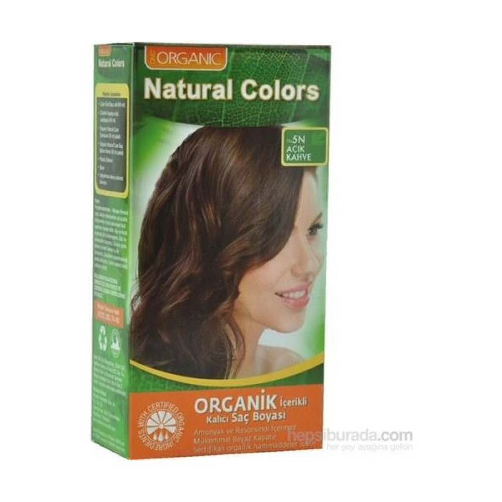 Organic Natural Colors Bitkisel Kalıcı Saç Boyası 5N Açık Kahve Saç Boyası Fiyatı