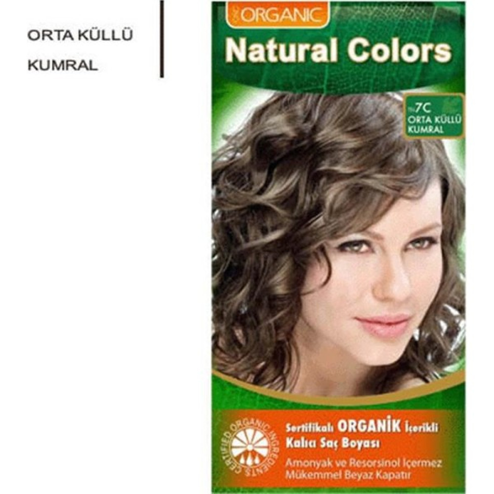 Organıc Natural Colors Saç Boyası 7C Orta Küllü Kumral Saç Boyası Fiyatı