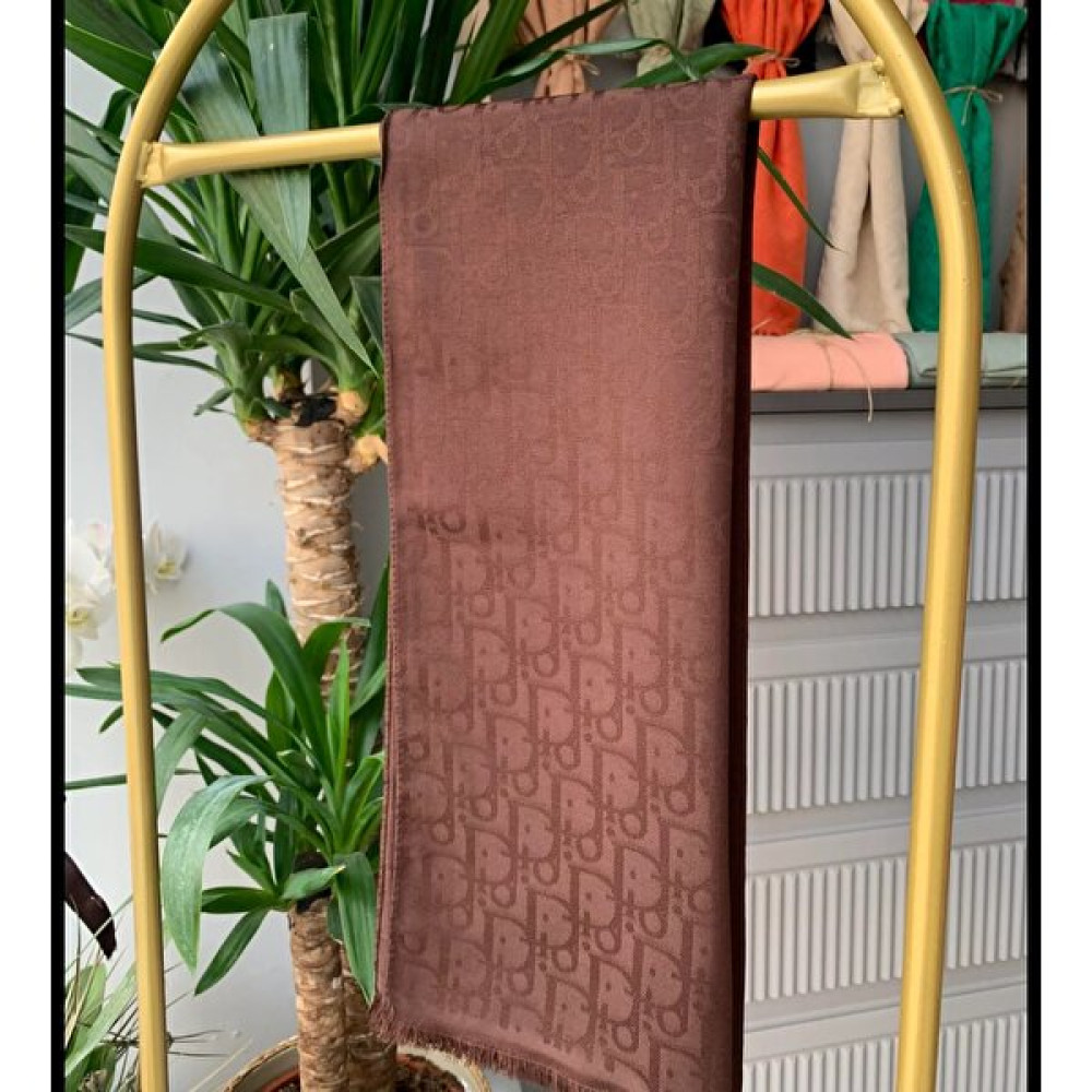 Organic Scarfs D Desen Pamuk Jakar Şal Kahverengi Şal / Fular & Eşarp Fiyatı