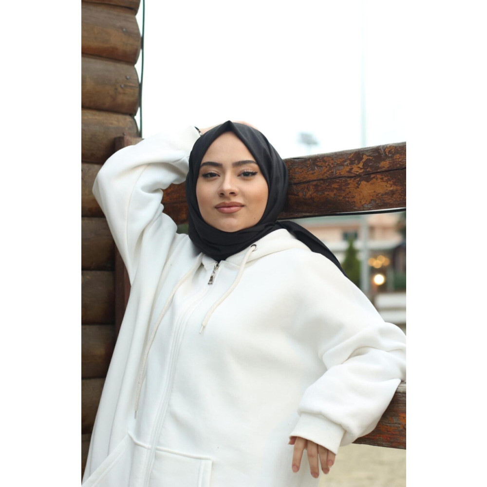 Organic Scarfs Tesettür Pamuk Kraş Cazz Şal Modeli - Siyah Eşarp Fiyatı