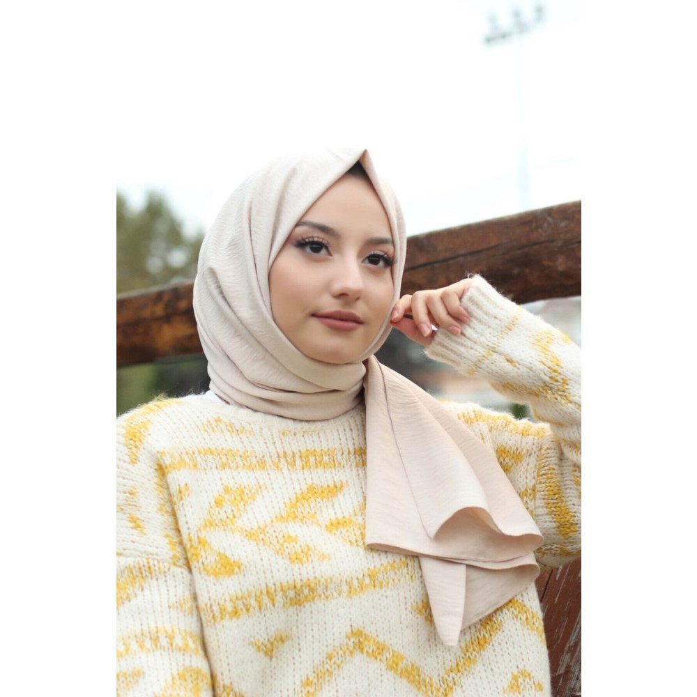 Organic Tesettür Pamuk Kraş Cazz Şal Modeli -taş 80 x 200 Beden Eşarp Fiyatı