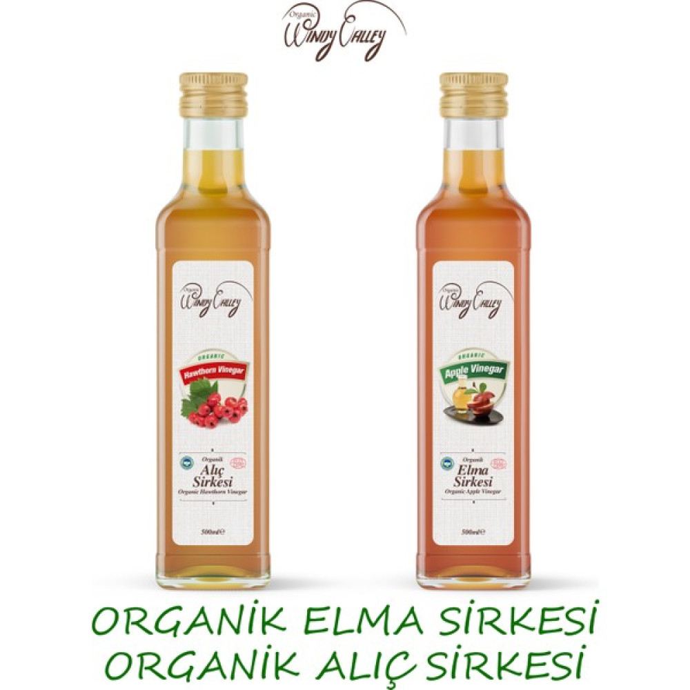 Organic Windy Valley Elma (500 ml) & Alıç Sirkesi (500 ml) 2'li Avantaj Paketi Katkısız Doğal Fermente - 1 Adet Sos Fiyatı